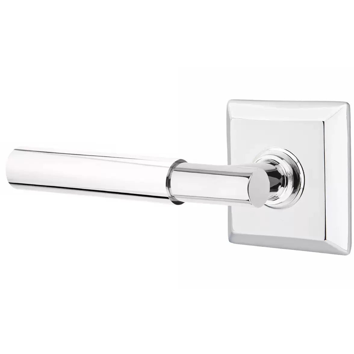 Emtek Smooth Lever with T-Bar Stem and Quincy Rose by Emtek