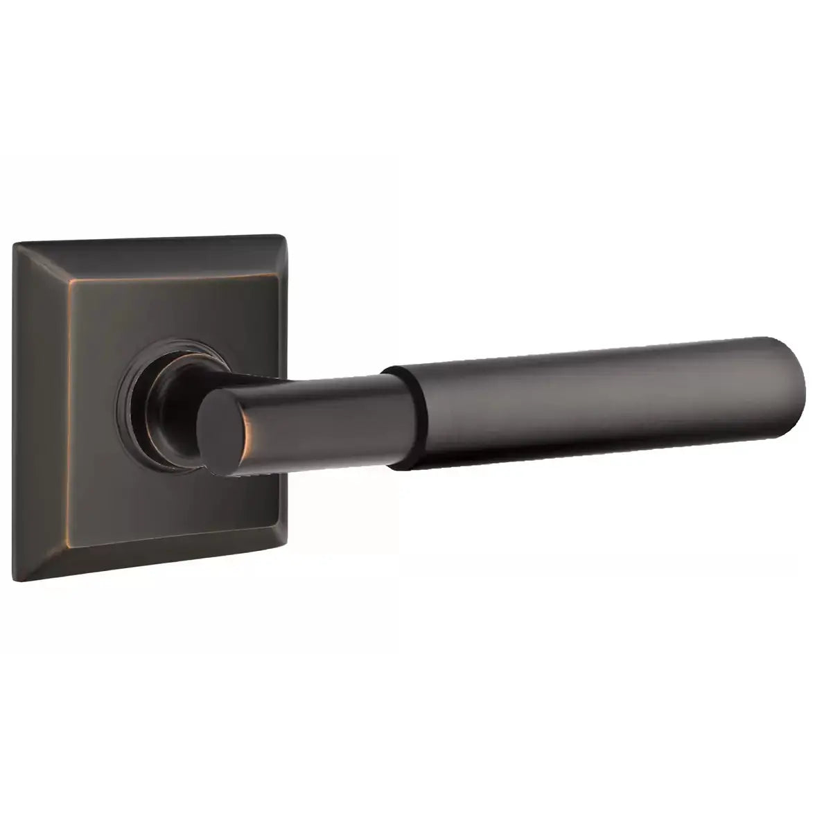 Emtek Smooth Lever with T-Bar Stem and Quincy Rose by Emtek