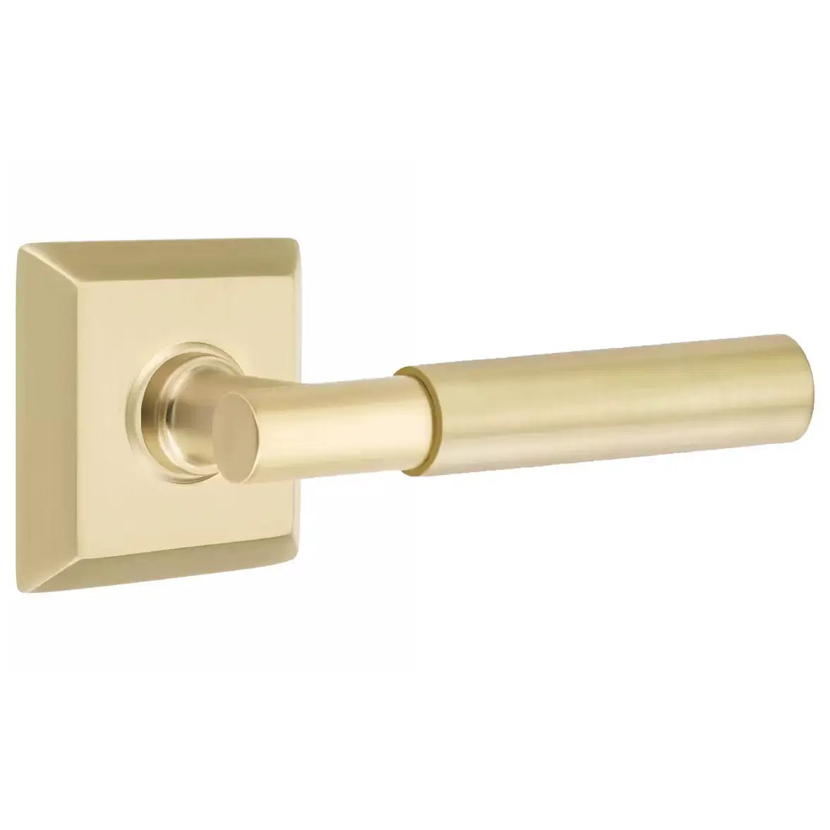 Emtek Smooth Lever with T-Bar Stem and Quincy Rose by Emtek