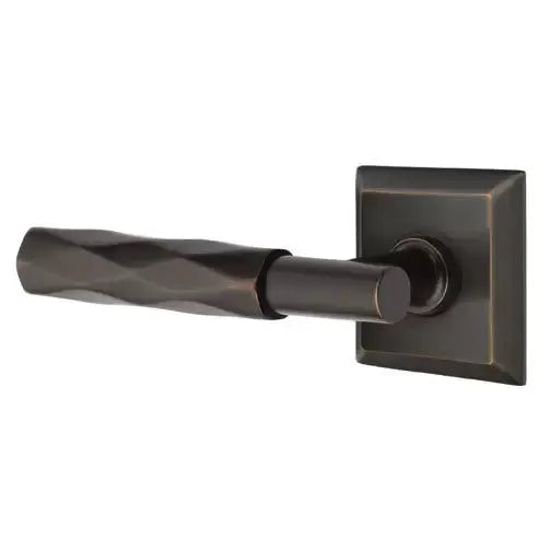 Emtek Tribeca Lever with T-Bar Stem and Quincy Rose by Emtek