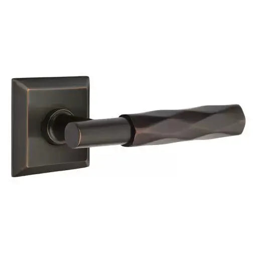 Emtek Tribeca Lever with T-Bar Stem and Quincy Rose by Emtek