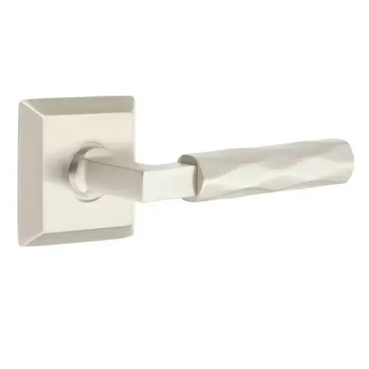 Emtek Tribeca Lever with L-Square Stem and Quincy Rose by Emtek