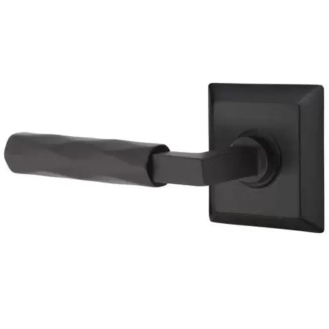 Emtek Tribeca Lever with L-Square Stem and Quincy Rose by Emtek