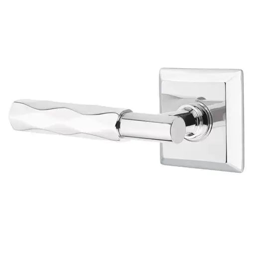 Emtek Tribeca Lever with T-Bar Stem and Quincy Rose by Emtek