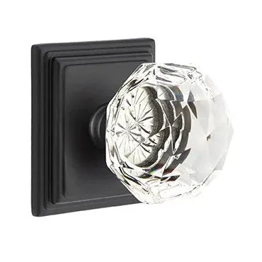 Emtek Diamond Door Knob with Wilshire Rose by Emtek