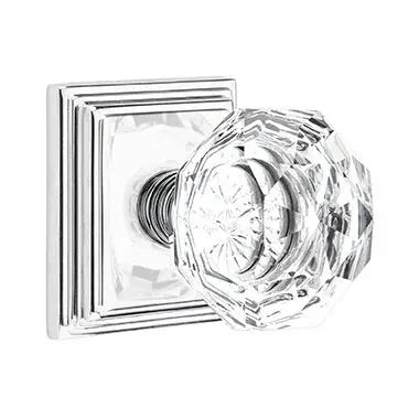 Emtek Diamond Door Knob with Wilshire Rose by Emtek