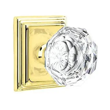 Emtek Diamond Door Knob with Wilshire Rose by Emtek