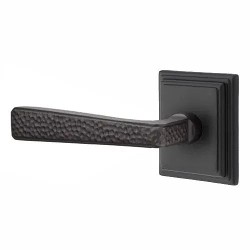 Emtek Hammered Door Lever with Wilshire Rose by Emtek