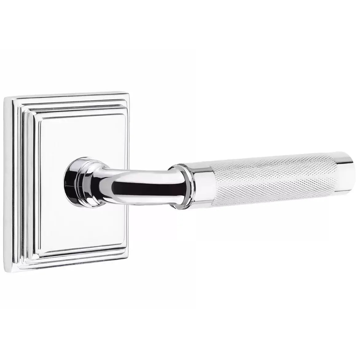 polished chrome lever