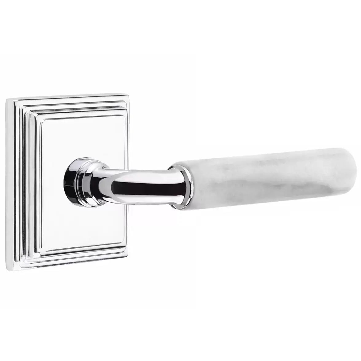 polished chrome lever