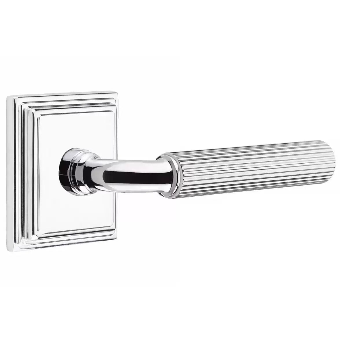 polished chrome lever