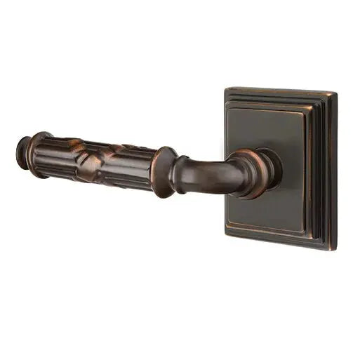 Emtek Ribbon and Reed Lever with Wilshire Rose by Emtek