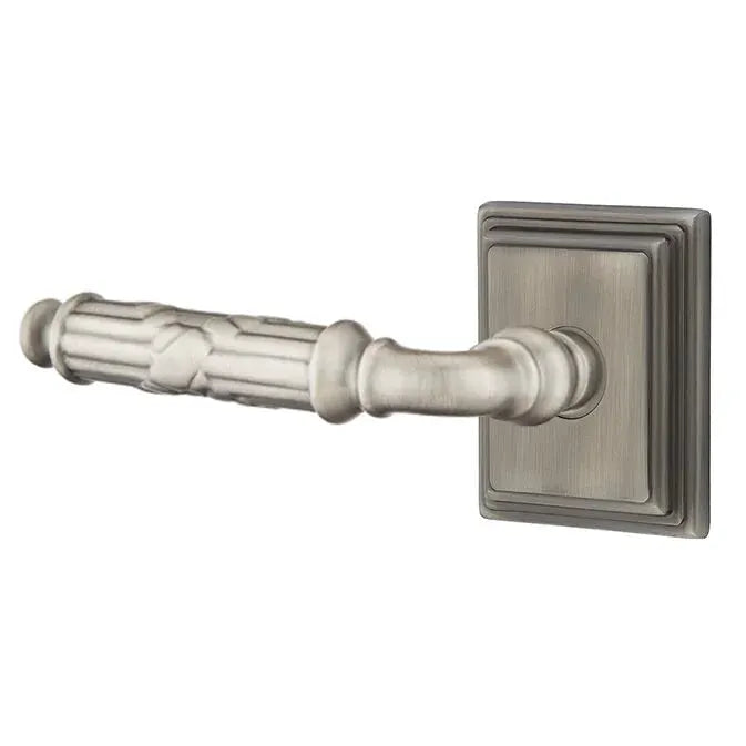 Emtek Ribbon and Reed Lever with Wilshire Rose by Emtek