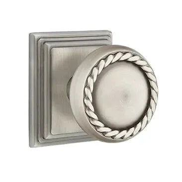 Emtek Rope Knob with Wilshire Rose by Emtek