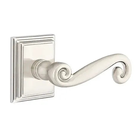 Emtek Rustic Door Lever with Wilshire Rose by Emtek