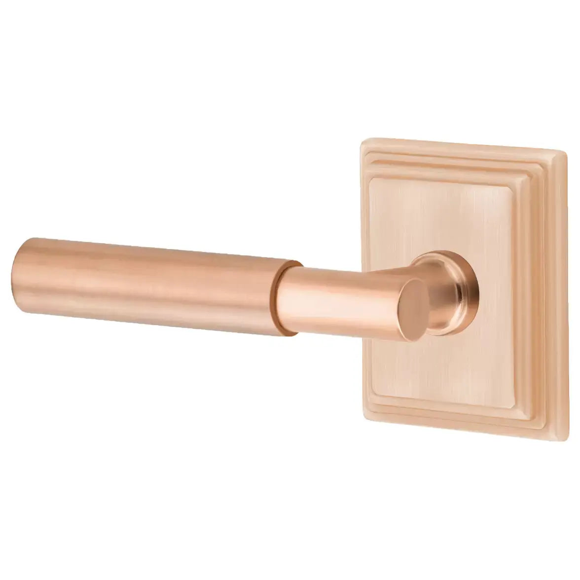 Emtek Smooth Lever with T-Bar Stem and Wilshire Rose by Emtek