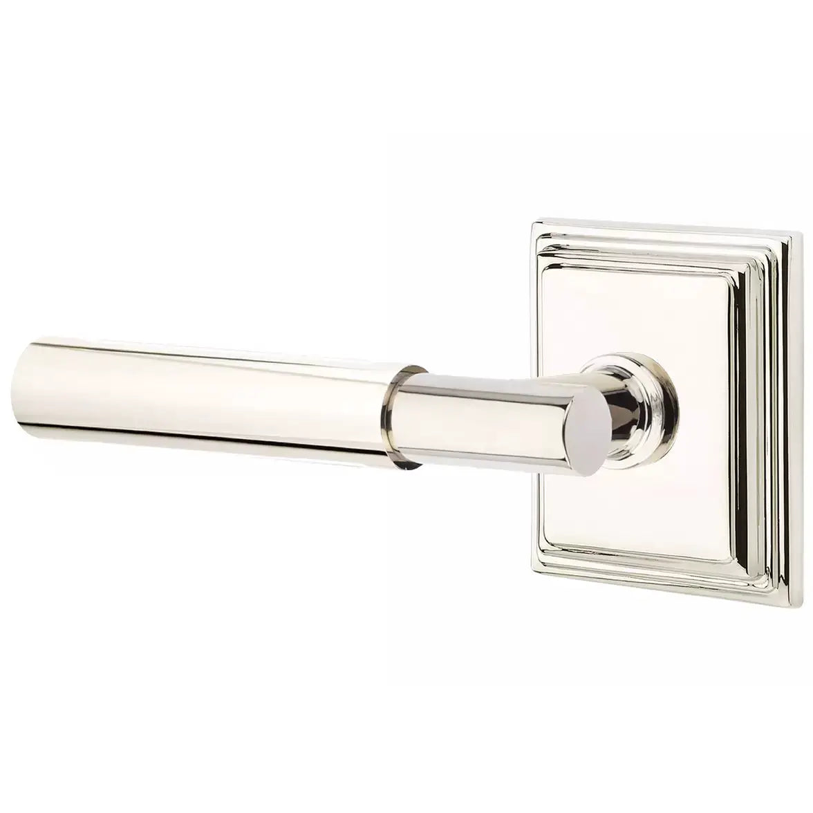 Emtek Smooth Lever with T-Bar Stem and Wilshire Rose by Emtek