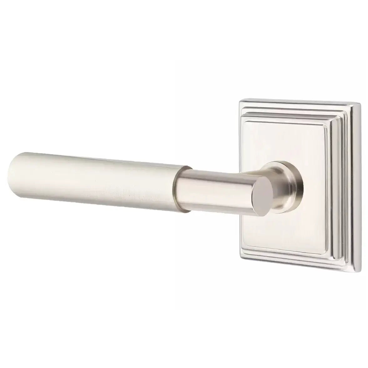 Emtek Smooth Lever with T-Bar Stem and Wilshire Rose by Emtek