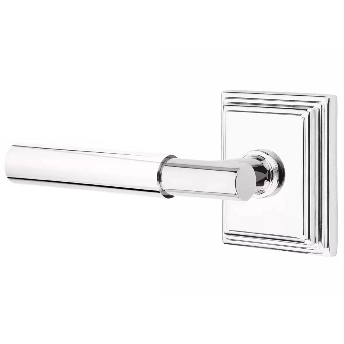 Emtek Smooth Lever with T-Bar Stem and Wilshire Rose by Emtek