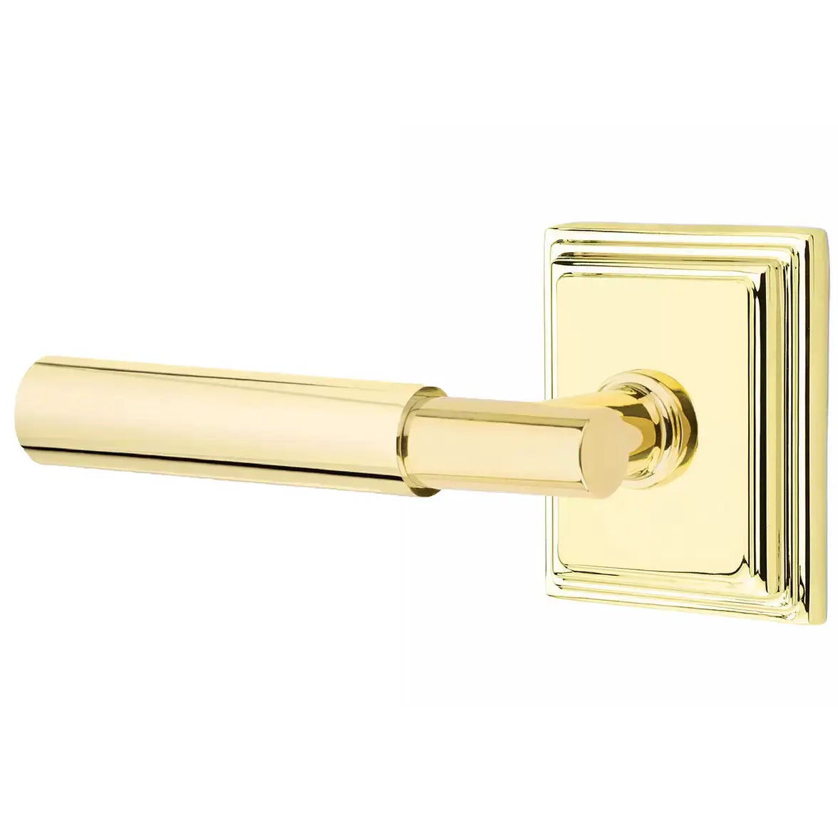 Emtek Smooth Lever with T-Bar Stem and Wilshire Rose by Emtek