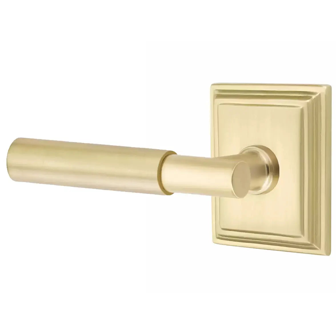 Emtek Smooth Lever with T-Bar Stem and Wilshire Rose by Emtek