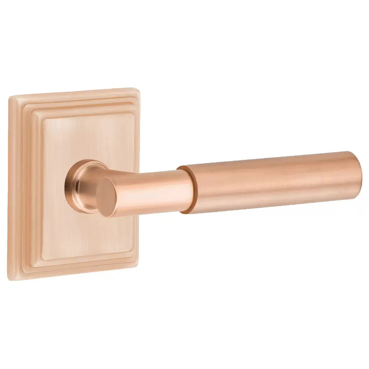 Emtek Smooth Lever with T-Bar Stem and Wilshire Rose by Emtek