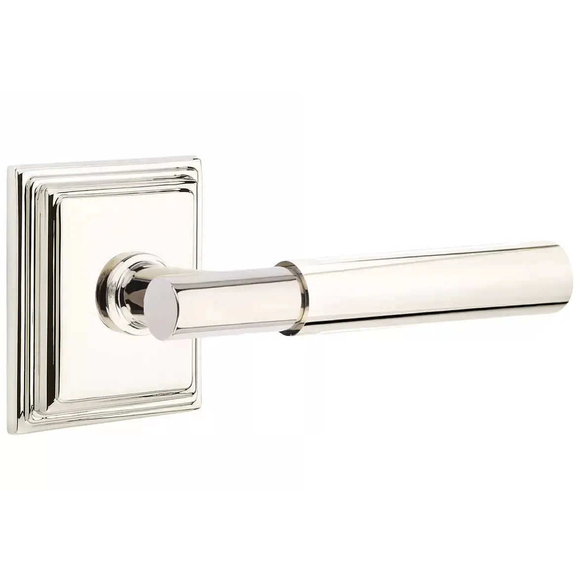 Emtek Smooth Lever with T-Bar Stem and Wilshire Rose by Emtek