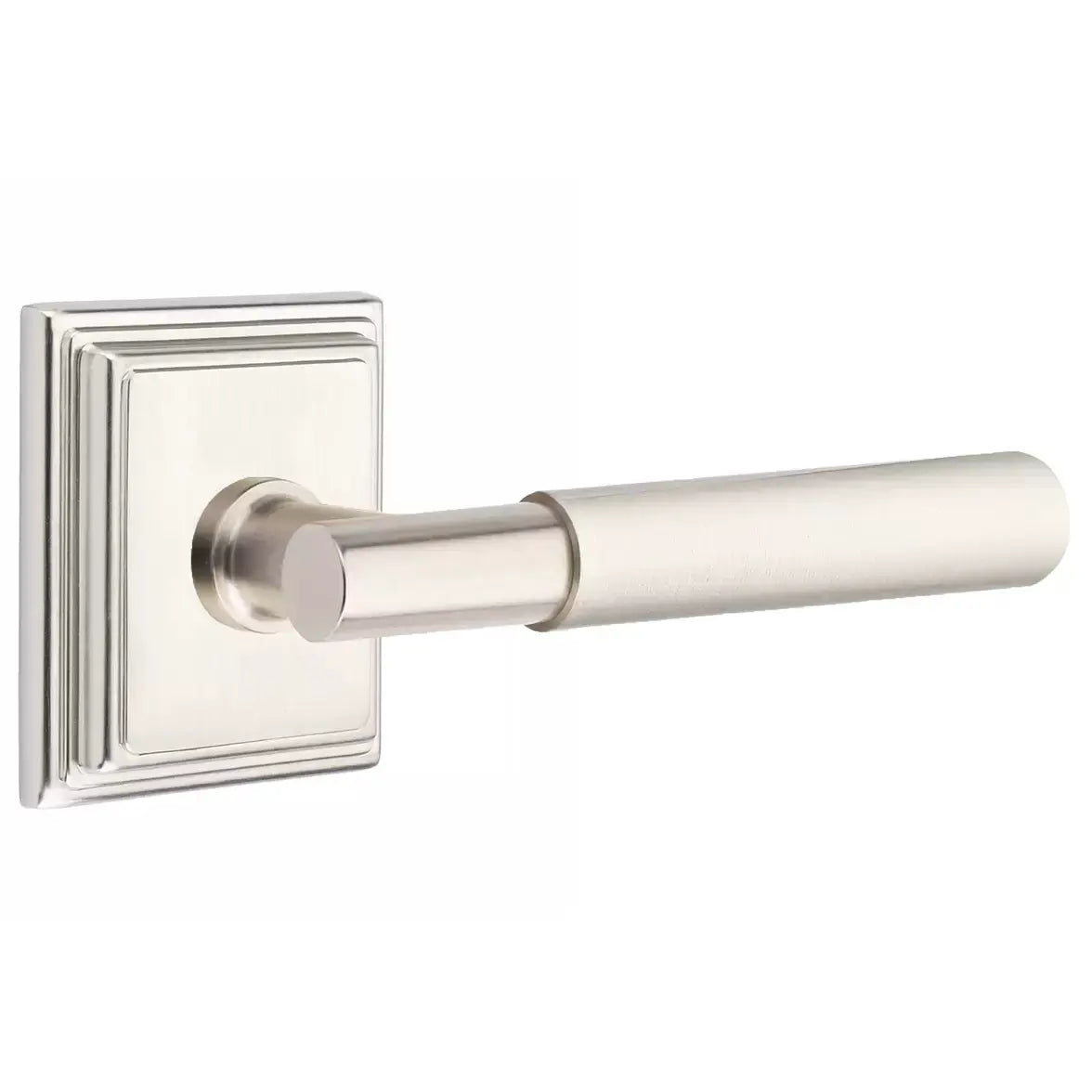 Emtek Smooth Lever with T-Bar Stem and Wilshire Rose by Emtek