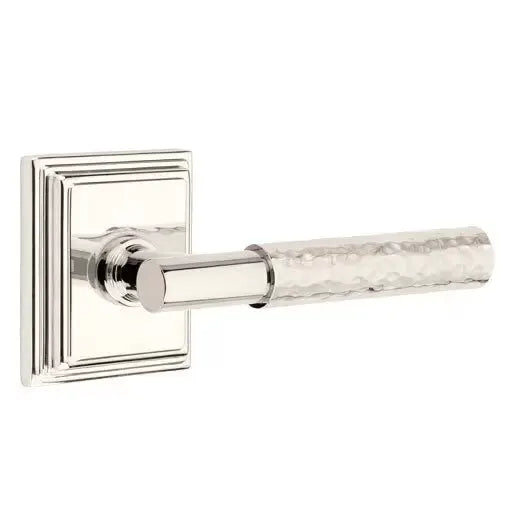 Emtek Hammered Lever with T-Bar Stem and Wilshire Rose by Emtek