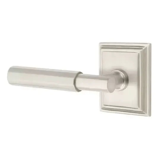 Emtek Faceted Lever with T-Bar Stem and Wilshire Rose by Emtek