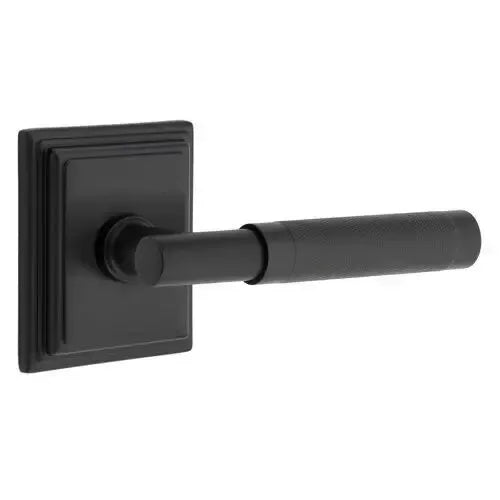 Emtek Knurled Lever with T-Bar Stem and Wilshire Rose by Emtek