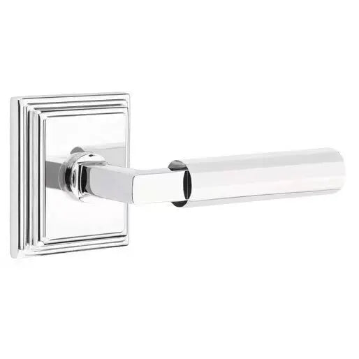 polished chrome lever
