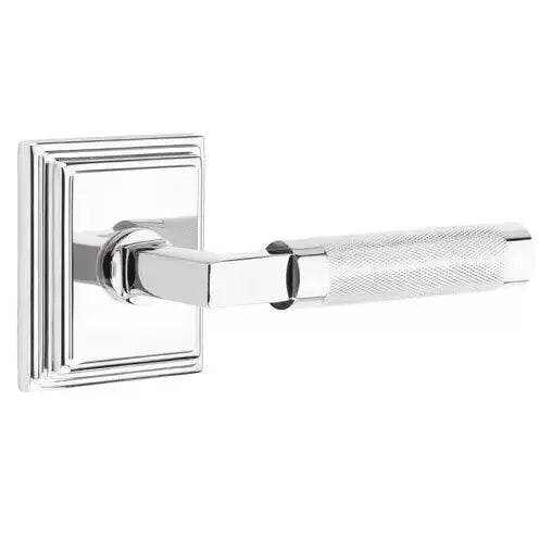 polished chrome lever