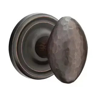 Emtek Hammered Egg Door Knob with Regular Rose by Emtek