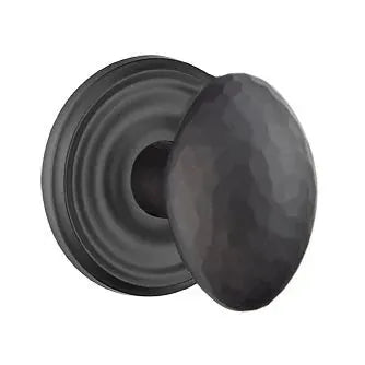 Emtek Hammered Egg Door Knob with Regular Rose by Emtek