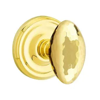 Emtek Hammered Egg Door Knob with Regular Rose by Emtek