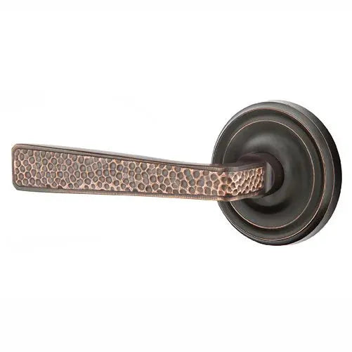 Emtek Hammered Door Lever with Regular Rose by Emtek
