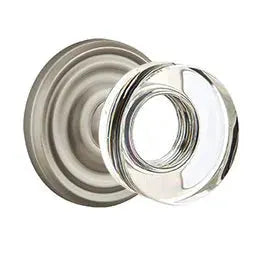 Emtek Modern Disc Glass Door Knob with Regular Rose by Emtek