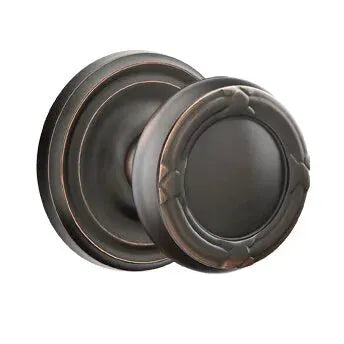 Emtek Ribbon and Reed Knob with Regular Rose by Emtek