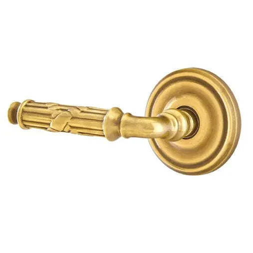 Emtek Ribbon and Reed Lever with Regular Rose by Emtek