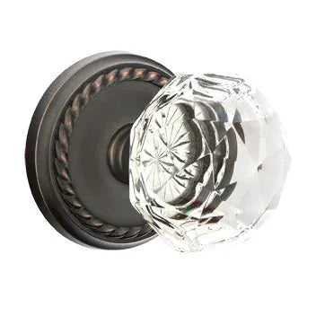 Emtek Diamond Door Knob with Rope Rose by Emtek