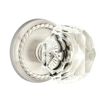Emtek Diamond Door Knob with Rope Rose by Emtek