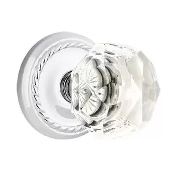 Emtek Diamond Door Knob with Rope Rose by Emtek