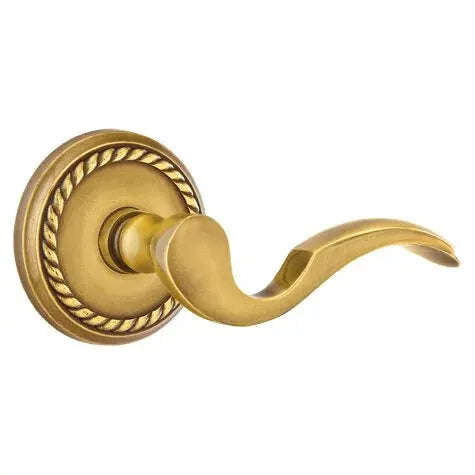 Emtek Cortina Door Lever with Rope Rose by Emtek