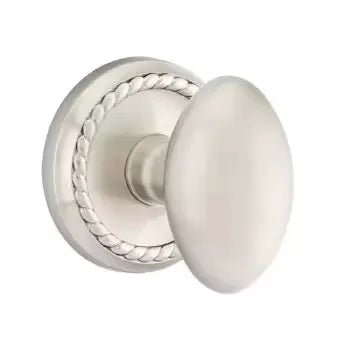 Emtek Egg Door Knob with Rope Rose by Emtek