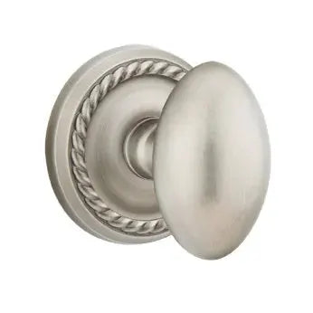 Emtek Egg Door Knob with Rope Rose by Emtek