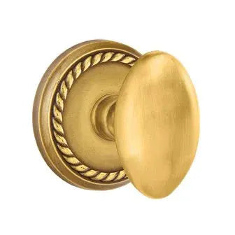 Emtek Egg Door Knob with Rope Rose by Emtek