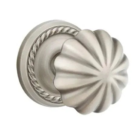Emtek Melon Door Knob with Rope Rose by Emtek