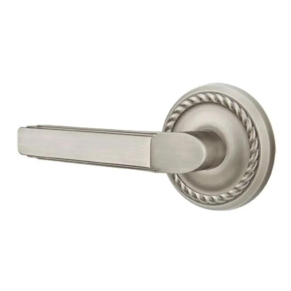 Emtek Milano Door Lever with Rope Rose by Emtek