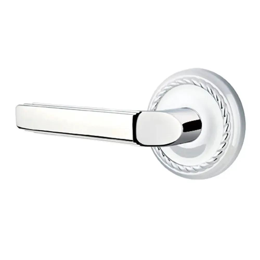 Emtek Milano Door Lever with Rope Rose by Emtek
